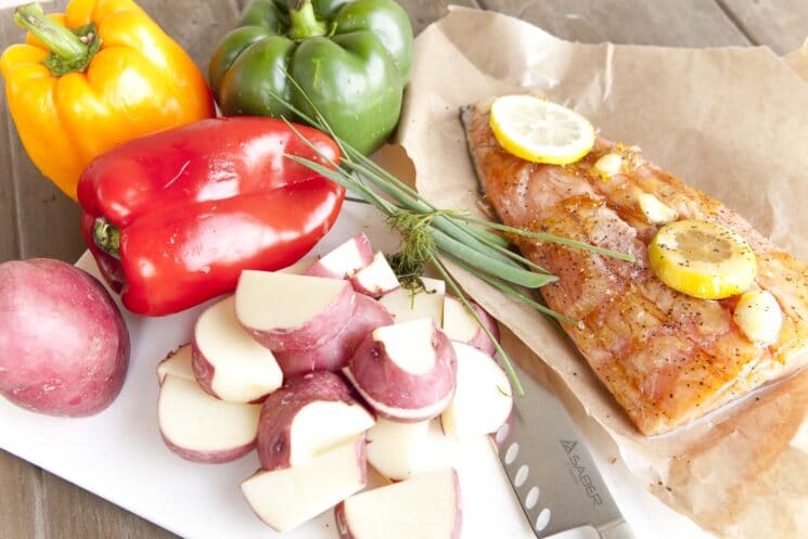 salmon with roasted potato