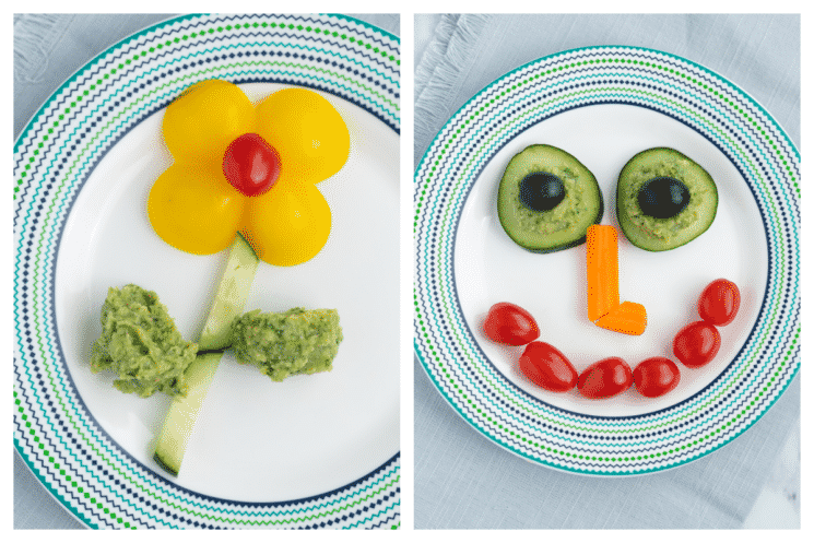 green goddess hummus fun food art for kids