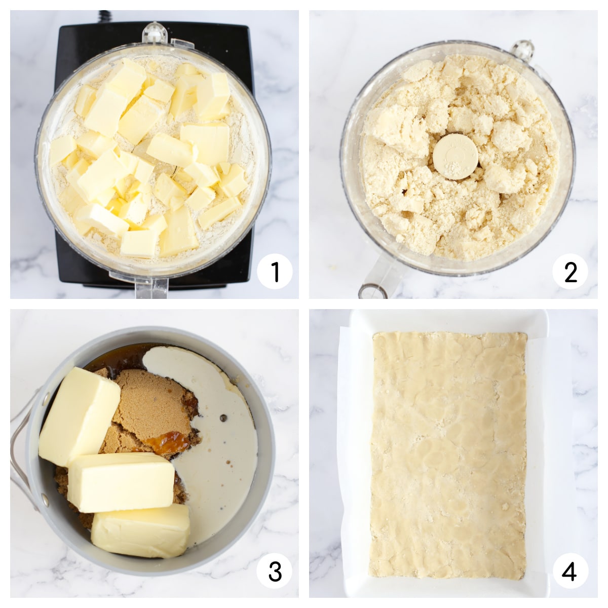 How to make the crust for pecan pie bars. 